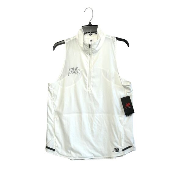 New Balance Tops - New Balance Women's NWT White Cycling Speed Vest M Pockets Vented Breathable
